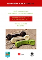 Telefonska psihološka pomoć u Vukovarsko-srijemskoj županiji