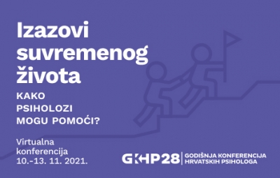 28. godišnja konferencija hrvatskih psihologa - virtualno od 10. do 13.11.2021.