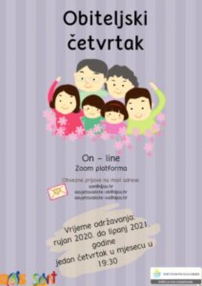 Obiteljski četvrtak - webinar dr Ane Kurtović - 24.9.20.