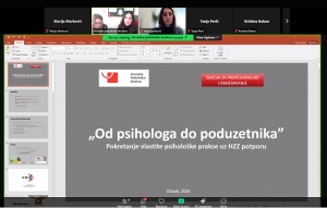 Sekcija za profesionalno usmjeravanje - održala predavanje "Od psihologa do poduzetnika" - 20.3.26.