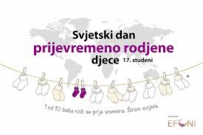 Svjetski dan prijevremeno rođene djece - 17. studeni - najava predavanje