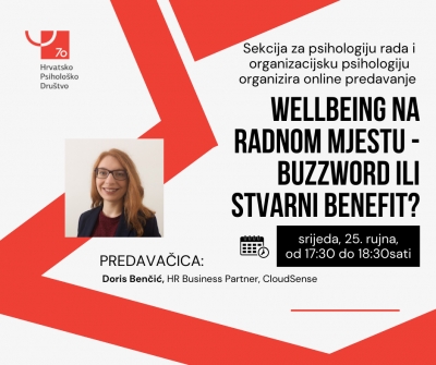 Sekcija za psihologiju rada i organizacijsku psihologiju - najava predavanja - 25.9.24.