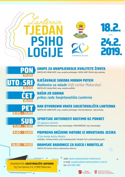 12. Tjedan psihologije - Svjetovalište Lanterna - Makarska