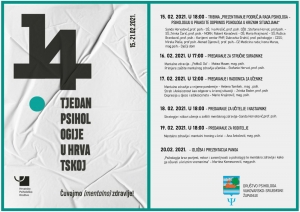 DP Vukovarsko-srijemske županije - program 14. Tjedna psihologije