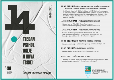 DP Vukovarsko-srijemske županije - program 14. Tjedna psihologije