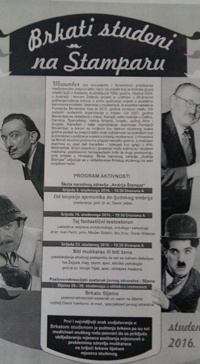 Brkati studeni na ŠNZ Andrija Štampar - pridružite se!