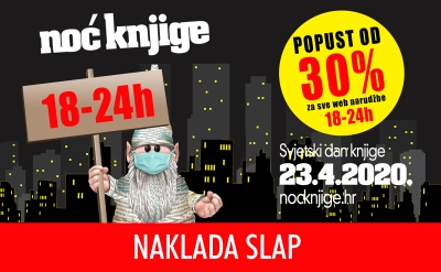 Noć knjige u Nakladi Slap - 23.4. od 18.00 do 24.00